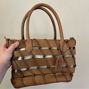 Genuine Leather Tan Women's Handbag